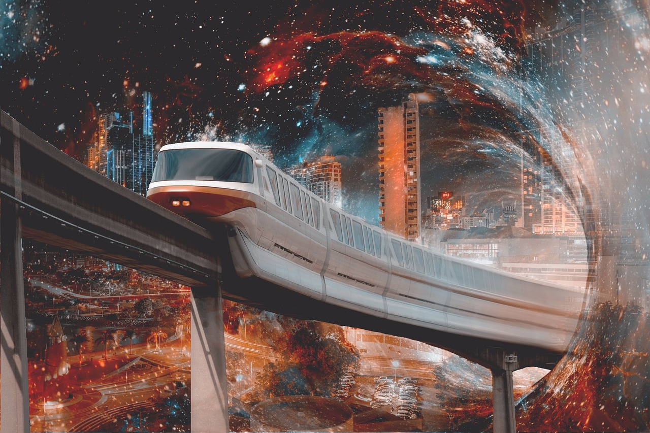 train, future, travel, transport, railroad, vision, utopia, composing, utopia, utopia, utopia, utopia, utopia